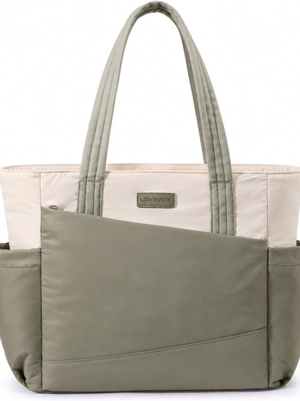 Gym Tote Bag for Women, Puffy Yoga Mat Bag with Large Cup Holder & Wet Pocket, W